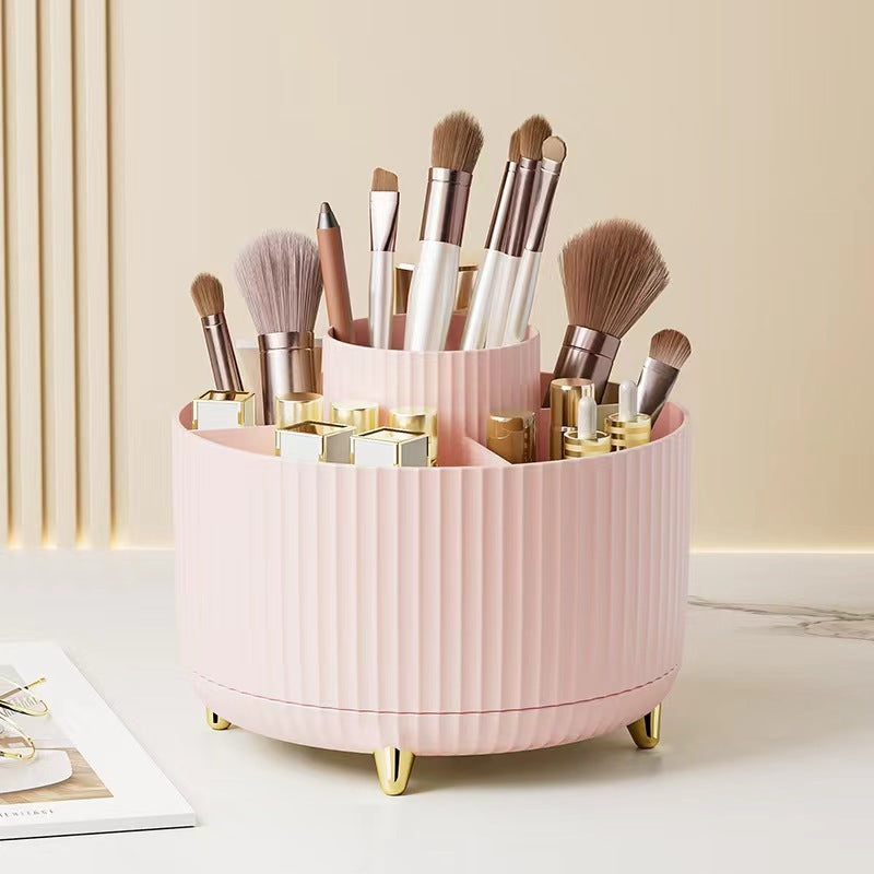 Organizador de Maquillaje con Espejo LED – Elegancia Futurista para tu Tocador ✨