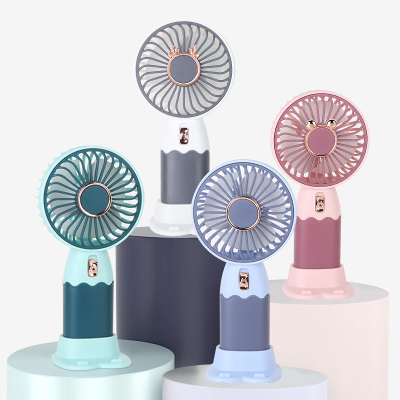Mini Ventilador Portátil Silencioso – Diseño Tierno y USB Recargable