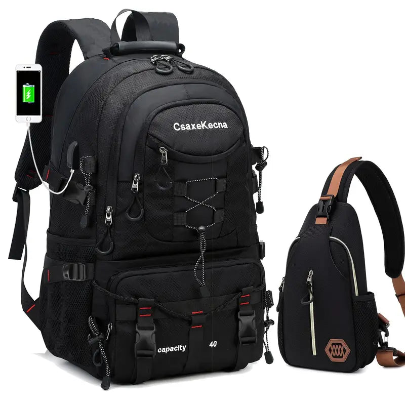 Mochila de Viaje Multifuncional con Puerto USB – 40L de Alta Capacidad